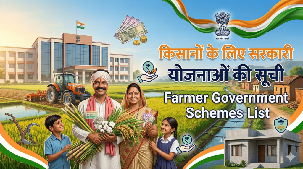 किसानों के लिए सरकारी योजनाओं की सूची 2026