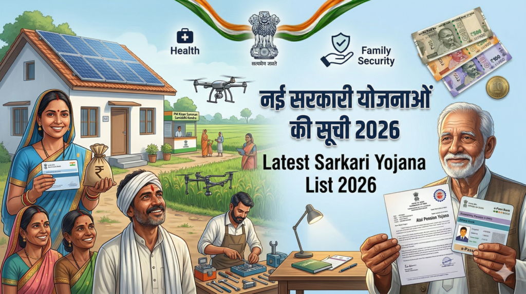 नई सरकारी योजनाओं की सूची 2026