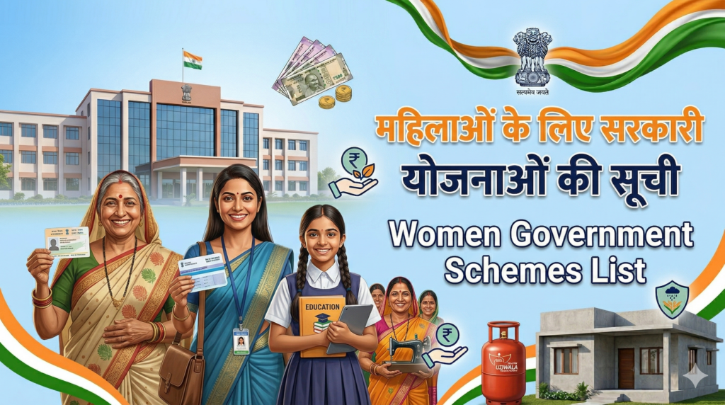 महिलाओं के लिए सरकारी योजनाओं की सूची 2026